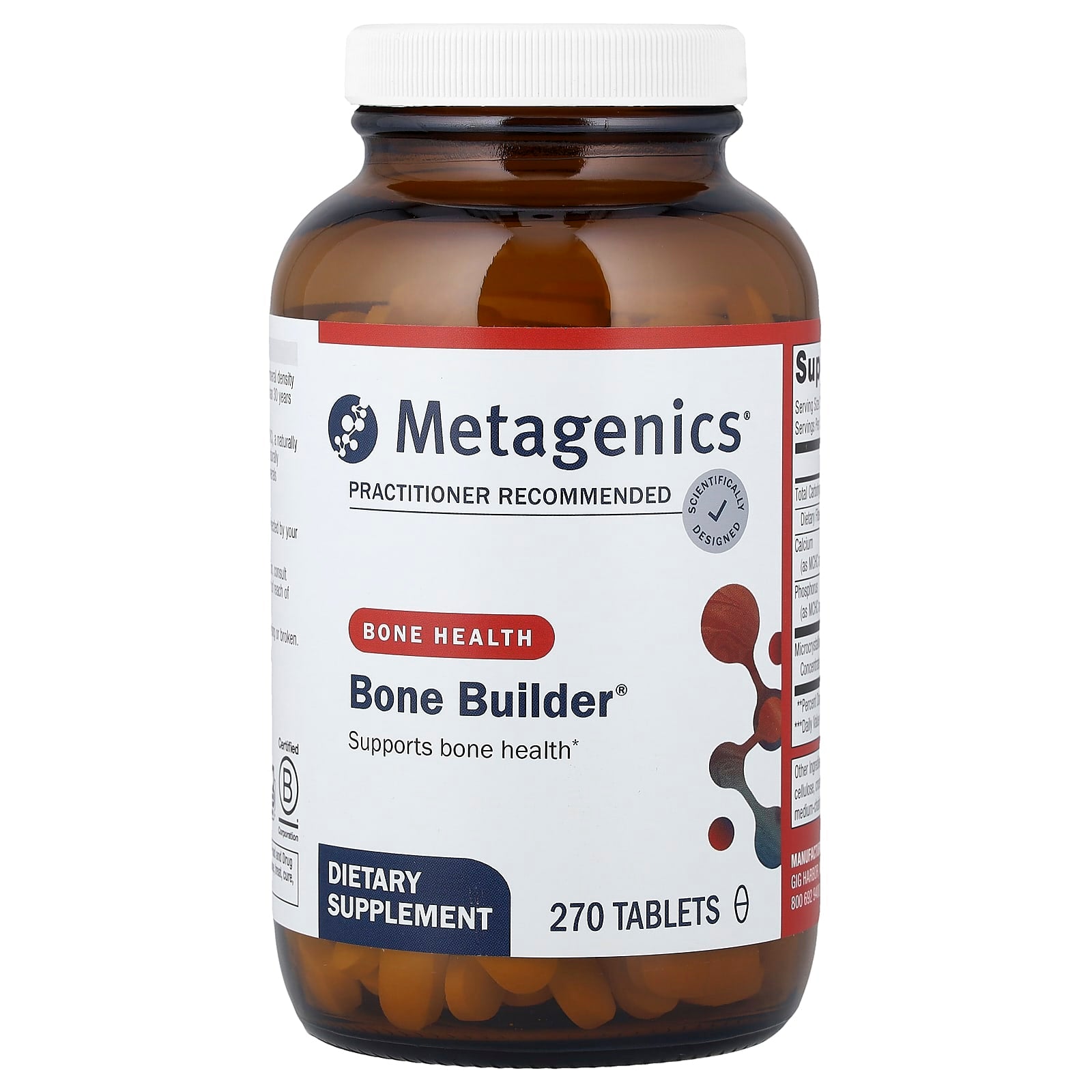 Metagenics, Bone Builder®, 270 Tablets UPC 755571013118 | HiLife Vitamins